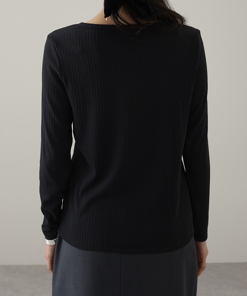 DAYRA(デイラ)の「ランダム リブ ストレッチ 長袖 カットソー(Tシャツ/カットソー・レディース・チャコールグレー・S/FREE)」の8枚目の写真