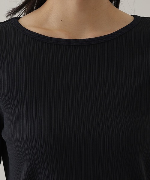 DAYRA(デイラ)の「ランダム リブ ストレッチ 長袖 カットソー(Tシャツ/カットソー・レディース・チャコールグレー・S/FREE)」の9枚目の写真