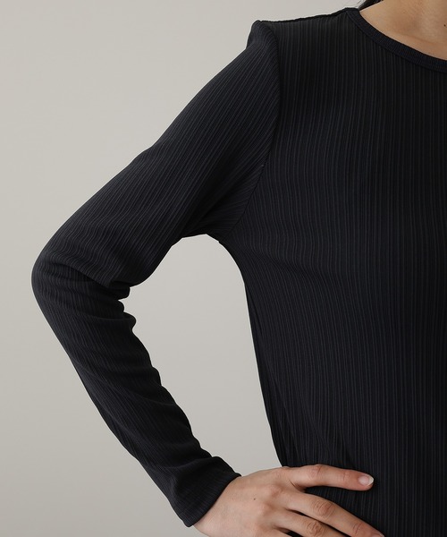 DAYRA(デイラ)の「ランダム リブ ストレッチ 長袖 カットソー(Tシャツ/カットソー・レディース・チャコールグレー・S/FREE)」の10枚目の写真