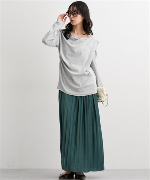 nissen（ニッセン）の「カシュクールカットソートップス＜大きいサイズ有＞（Tシャツ/カットソー・レディース・ベージュ/ボルドー/杢グレー/ブラック・LL/S/M/L）」の15枚目の写真