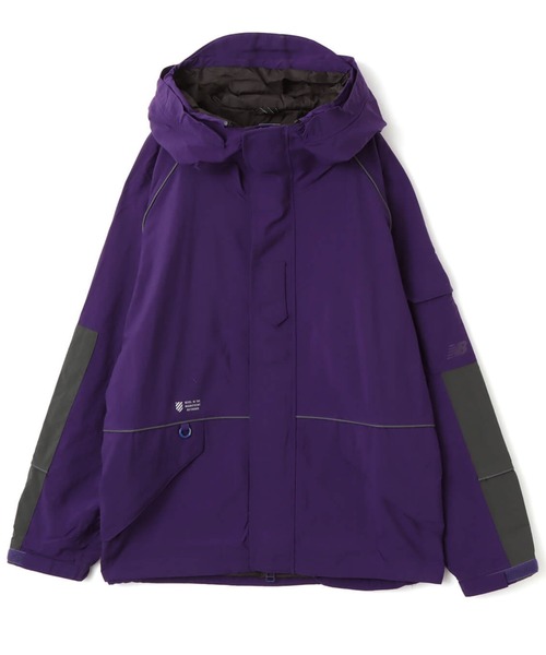 NEW BALANCE（ニューバランス）の「New Balance HOODED TASLAN JACKET / ニューバランス フーデット タスラン ジャケット（ナイロンジャケット・メンズ・ブラック/ホワイト/パープル・S/M/L/XL）」の3枚目の写真