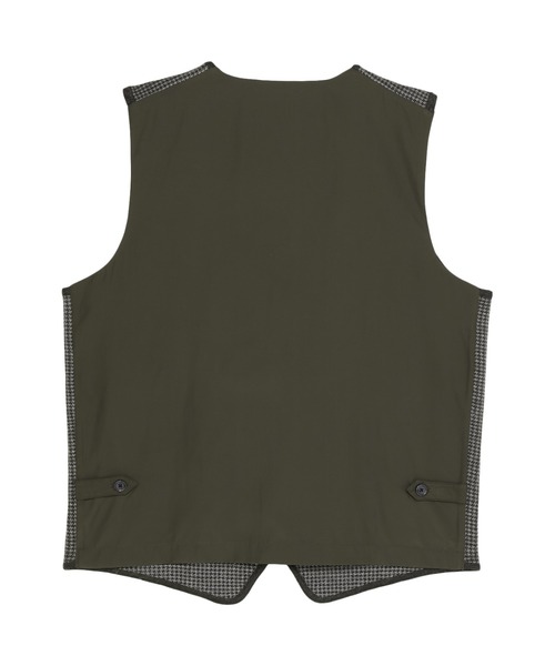 BRICK HOUSE by TOKYO SHIRT（ブリックハウス）の「後身布帛 千鳥柄 ジレ（ベスト・メンズ・グレー/ネイビー・M/L/LL/XL）」の3枚目の写真