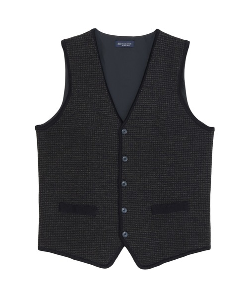 BRICK HOUSE by TOKYO SHIRT（ブリックハウス）の「後身布帛 千鳥柄 ジレ（ベスト・メンズ・グレー/ネイビー・M/L/LL/XL）」の11枚目の写真