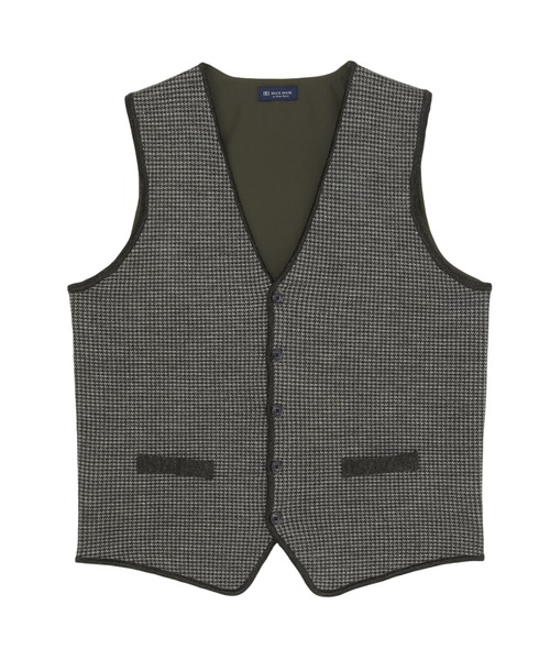 BRICK HOUSE by TOKYO SHIRT（ブリックハウス）の「後身布帛 千鳥柄 ジレ（ベスト・メンズ・グレー/ネイビー・M/L/LL/XL）」の12枚目の写真
