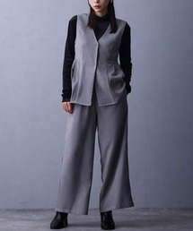 NICOLE white | セットアップ【ベスト＆ワイドパンツ】(ワンピース)