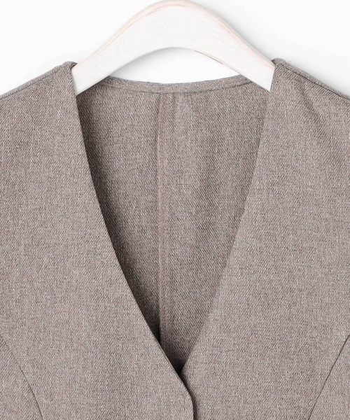 NICOLE white（ニコルホワイト）の「セットアップ【ベスト＆ワイドパンツ】（ワンピース・レディース・ブラウン/グレー・FREE）」の21枚目の写真