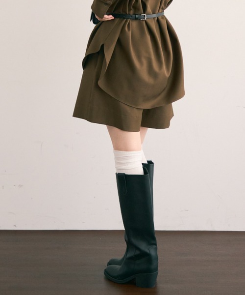 Trish(トリッシュ)の「TPUツイルタックハーフパンツ(その他パンツ・レディース・アイボリー/カーキ/ダークブラウン・MEDIUM)」の22枚目の写真