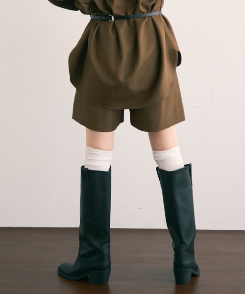 Trish(トリッシュ)の「TPUツイルタックハーフパンツ(その他パンツ・レディース・アイボリー/カーキ/ダークブラウン・MEDIUM)」の16枚目の写真