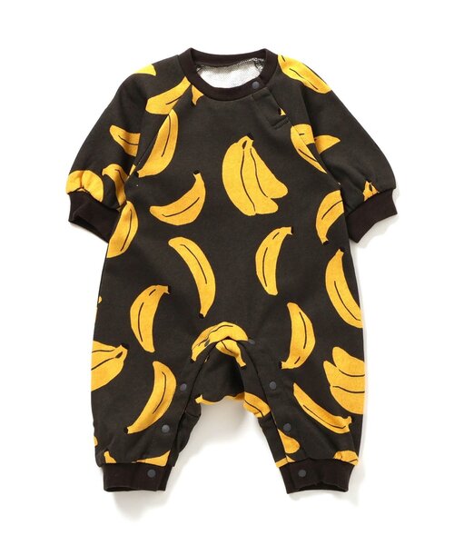 Ampersand（アンパサンド）の「【リンク】バラエティ裏毛カバーオール（ロンパース・キッズ・グレー/ベージュ/チャコール/キナリ/ラベンダー/マスタード・60/70/80）」の4枚目の写真