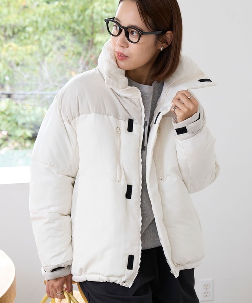 OFF-WHITE オフホワイト　ダウンジャケット　グレー　花柄　BOMBER 楽天市場】【20%OFFクーポン〜】刺繍 花柄 ダウンジャケット ダウン