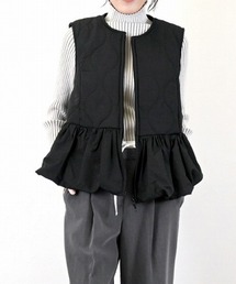 STYLEBLOCK（スタイルブロック）の「タフタキルティングペプラムベスト（ダウンベスト）」