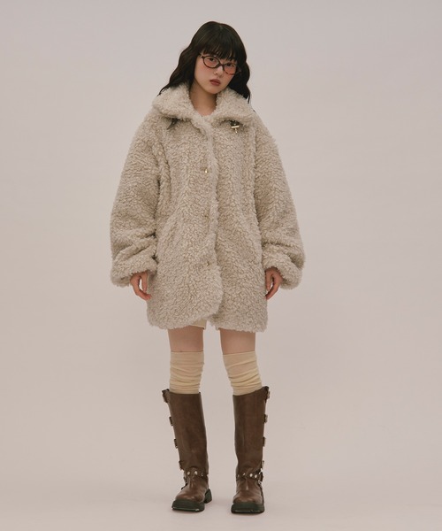 AMAIL Poodle coat アマイル　プードルコート AMAIL Poodle coat アマイル プードルコート 2Way襟プードル