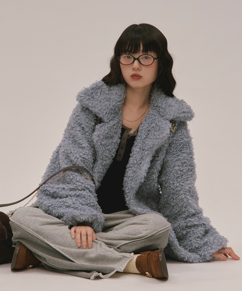 nuance button poodle coatニュアンスボタンプードルコート nuance button poodle coat / ニュアンスボタンプードルコート