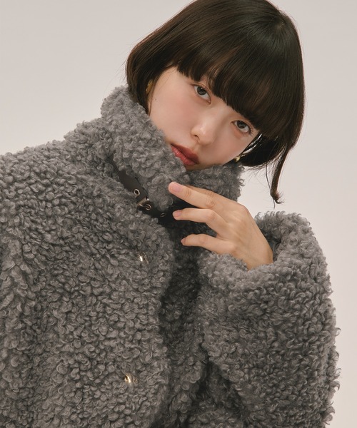 loin nuit（ロワンニュイ）の「nuance button poodle coat