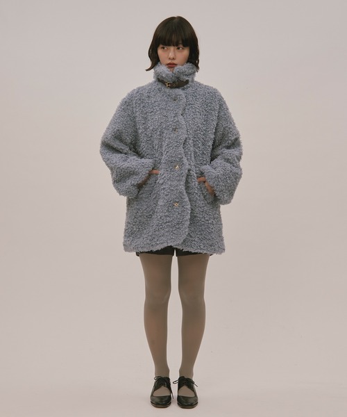 nuance button poodle coat / ニュアンスボタンプードルコート