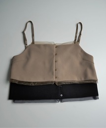 I_am | sheer docking front button bustier / シアードッキングフロントボタンビスチェ(ベスト)