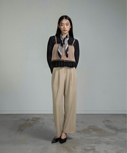 I_am（アイアム）の「sheer docking front button bustier / シアードッキングフロントボタンビスチェ（ベスト・レディース・ベージュ/ブラック・FREE）」の11枚目の写真