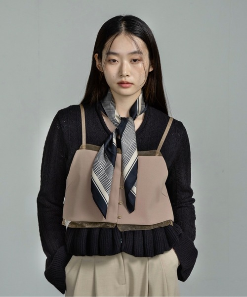 I_am（アイアム）の「sheer docking front button bustier / シアードッキングフロントボタンビスチェ（ベスト・レディース・ベージュ/ブラック・FREE）」の4枚目の写真