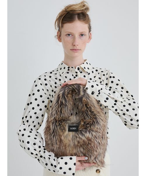 SORIN(ソリン )の「Long Fur Egg Tote/ロングファーエッグトートバッグ(トートバッグ・レディース・マルチ/アニマル/オフホワイト・F)」の15枚目の写真