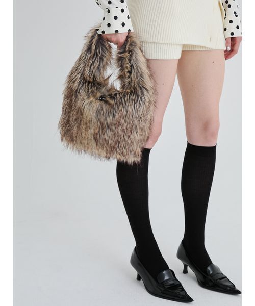 SORIN(ソリン )の「Long Fur Egg Tote/ロングファーエッグトートバッグ(トートバッグ・レディース・マルチ/アニマル/オフホワイト・F)」の19枚目の写真