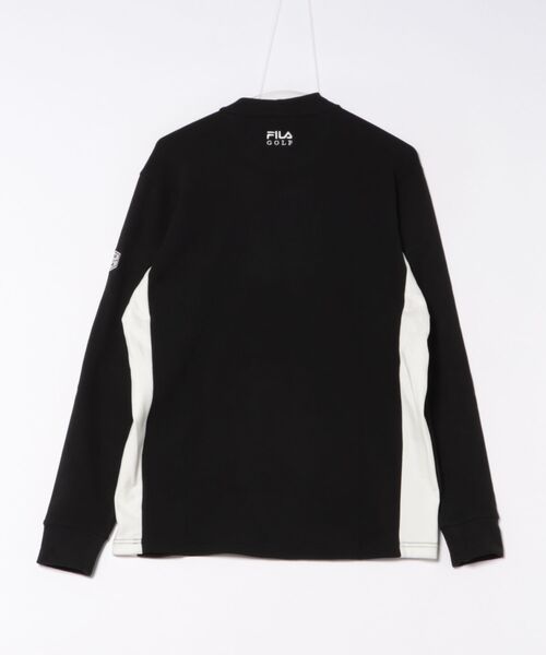 FILA GOLF(フィラゴルフ )の「【FILAGOLF/フィラゴルフ】モックネックシャツ|両面起毛スムース・保温|胸メッセージプリント ゴルフ(シャツ/ブラウス・メンズ・オフホワイト/ブラック・MEDIUM/X-LARGE/LARGE)」の16枚目の写真