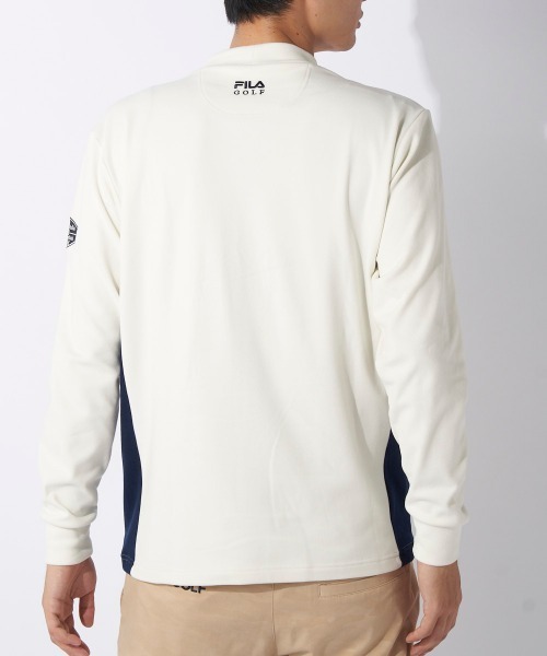 FILA GOLF(フィラゴルフ )の「【FILAGOLF/フィラゴルフ】モックネックシャツ|両面起毛スムース・保温|胸メッセージプリント ゴルフ(シャツ/ブラウス・メンズ・オフホワイト/ブラック・MEDIUM/X-LARGE/LARGE)」の20枚目の写真