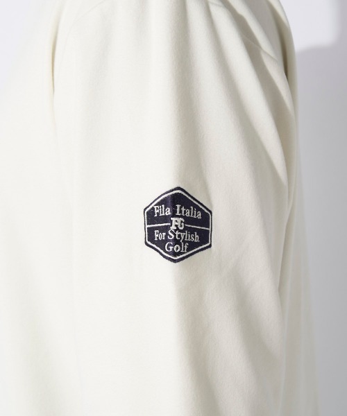 FILA GOLF(フィラゴルフ )の「【FILAGOLF/フィラゴルフ】モックネックシャツ|両面起毛スムース・保温|胸メッセージプリント ゴルフ(シャツ/ブラウス・メンズ・オフホワイト/ブラック・MEDIUM/X-LARGE/LARGE)」の22枚目の写真