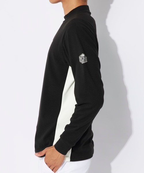 FILA GOLF(フィラゴルフ )の「【FILAGOLF/フィラゴルフ】モックネックシャツ|両面起毛スムース・保温|胸メッセージプリント ゴルフ(シャツ/ブラウス・メンズ・オフホワイト/ブラック・MEDIUM/X-LARGE/LARGE)」の7枚目の写真