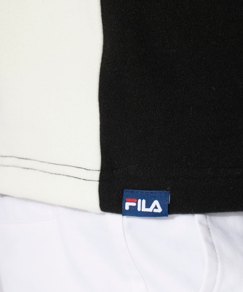 FILA GOLF(フィラゴルフ )の「【FILAGOLF/フィラゴルフ】モックネックシャツ|両面起毛スムース・保温|胸メッセージプリント ゴルフ(シャツ/ブラウス・メンズ・オフホワイト/ブラック・MEDIUM/X-LARGE/LARGE)」の10枚目の写真