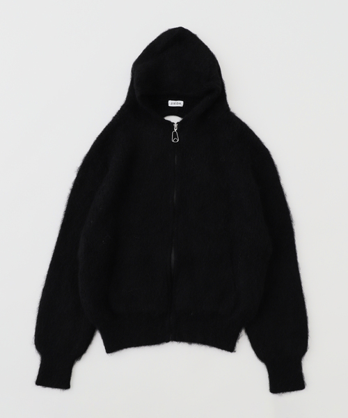 Jieda(ジエダ)の「JIEDA / ジエダ MOHAIR ZIP HOODIE / KN03(ニット/セーター・メンズ・ブラック/チャコールグレー・1)」の1枚目の写真