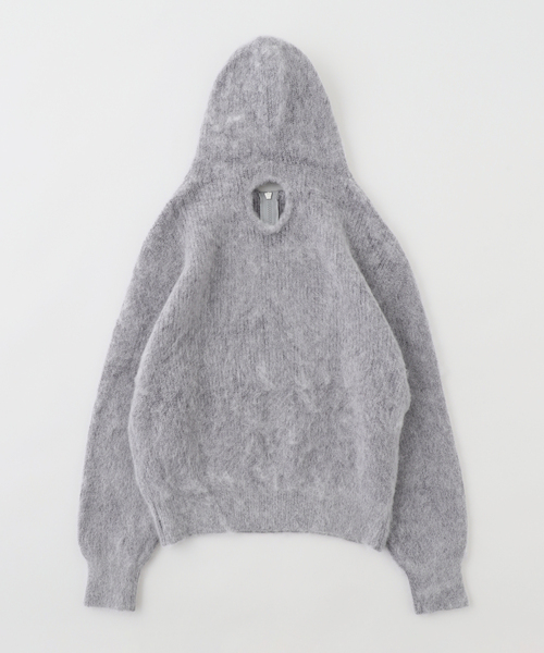 Jieda(ジエダ)の「JIEDA / ジエダ MOHAIR ZIP HOODIE / KN03(ニット/セーター・メンズ・ブラック/チャコールグレー・1)」の3枚目の写真