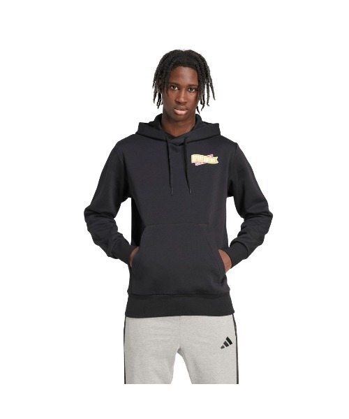 adidas（アディダス）の「アディダス adidas ペナント グラフィック パーカー（パーカー・メンズ・ブラック・S/M/L/LL/3L）」の3枚目の写真