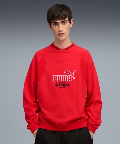 PUMA(プーマ)の「PUMA プーマ メンズ キング クルー スウェット(スウェット・メンズ・レッド/ブラック・SMALL/X-LARGE/X-SMALL/MEDIUM/LARGE)」の2枚目の写真