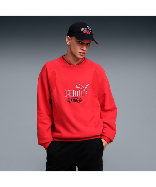 PUMA(プーマ)の「PUMA プーマ メンズ キング クルー スウェット(スウェット・メンズ・レッド/ブラック・SMALL/X-LARGE/X-SMALL/MEDIUM/LARGE)」の3枚目の写真
