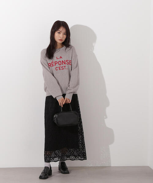 N.（N. Natural Beauty Basic）（エヌエヌナチュラルビューティーベーシック）の「【PS/低身長サイズ】ヴィンテージライクレーススカート（スカート・レディース・ブラック/オフホワイト・MEDIUM/P/S）」の14枚目の写真