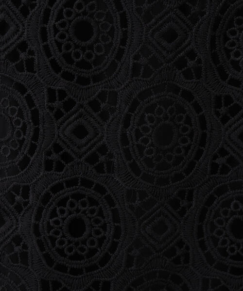 N.（N. Natural Beauty Basic）（エヌエヌナチュラルビューティーベーシック）の「【PS/低身長サイズ】ヴィンテージライクレーススカート（スカート・レディース・ブラック/オフホワイト・MEDIUM/P/S）」の16枚目の写真