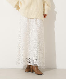 N.(N. Natural Beauty Basic) | 【PS/低身長サイズ】ヴィンテージライクレーススカート(スカート)
