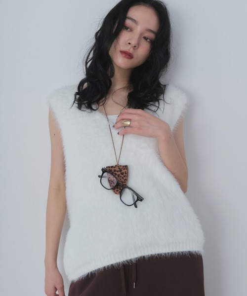 Shelly island（シェリーアイランド）の「マグネットメガネホルダーネックレス（ネックレス・レディース・ブラック/その他/ブラウン・FREE）」の6枚目の写真