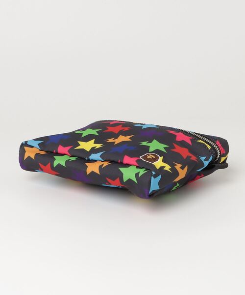 A BATHING APE（アベイシングエイプ）の「STA PATTERN MUSIC POUCH TRAVEL（ポーチ・メンズ・ブラック/ホワイト・FREE）」の8枚目の写真