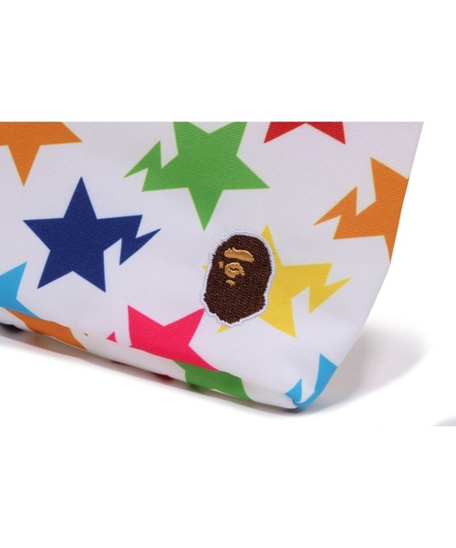 A BATHING APE（アベイシングエイプ）の「STA PATTERN MUSIC POUCH TRAVEL（ポーチ・メンズ・ブラック/ホワイト・FREE）」の5枚目の写真