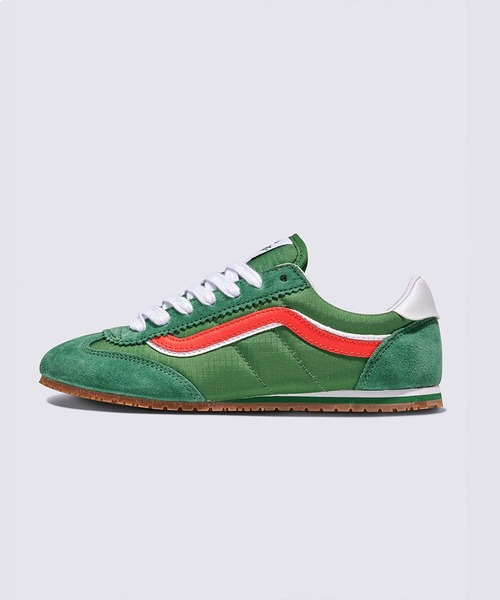 VANS(バンズ)の「スーパーロープロ / Super Lowpro Fairway / VN000D83BR11(スニーカー・メンズ・グリーン×オレンジ・4.5/5/5.5/6/6.5/7/7.5/8/8.5/9/10)」の1枚目の写真