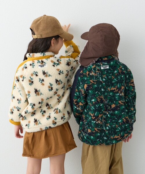 CIAOPANIC TYPY（チャオパニックティピー）の「【KIDS】【ユニセックス】総柄ボアブルゾン《ジュニアサイズあり》（ブルゾン・キッズ・アイボリー/ネイビー/グレー/グリーン・XX-LARGE/X-LARGE/LARGE/SMALL/MEDIUM）」の11枚目の写真