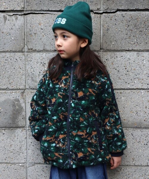 CIAOPANIC TYPY（チャオパニックティピー）の「【KIDS】【ユニセックス】総柄ボアブルゾン《ジュニアサイズあり》（ブルゾン・キッズ・アイボリー/ネイビー/グレー/グリーン・XX-LARGE/X-LARGE/LARGE/SMALL/MEDIUM）」の16枚目の写真