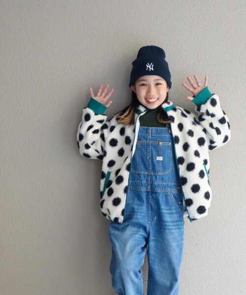 セール】【KIDS】【ユニセックス】総柄ボアブルゾン《ジュニアサイズ