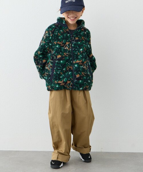 WEB限定】【KIDS】【ユニセックス】総柄ボアブルゾン《ジュニアサイズ