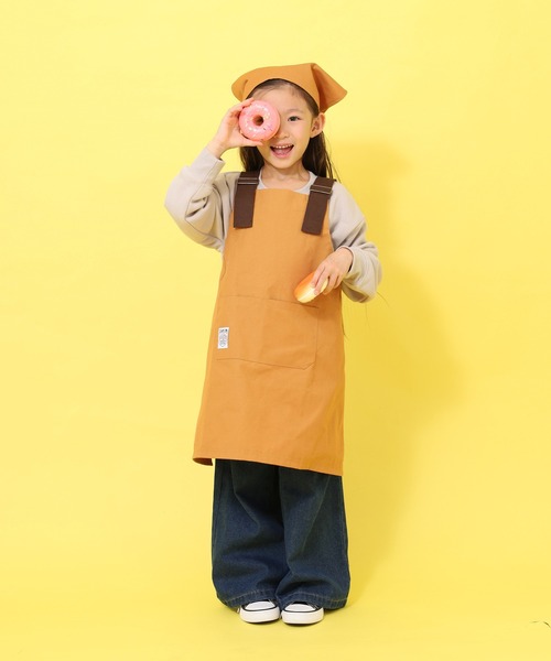 FABORI カバーオール キッズエプロン 三角巾セット（エプロン