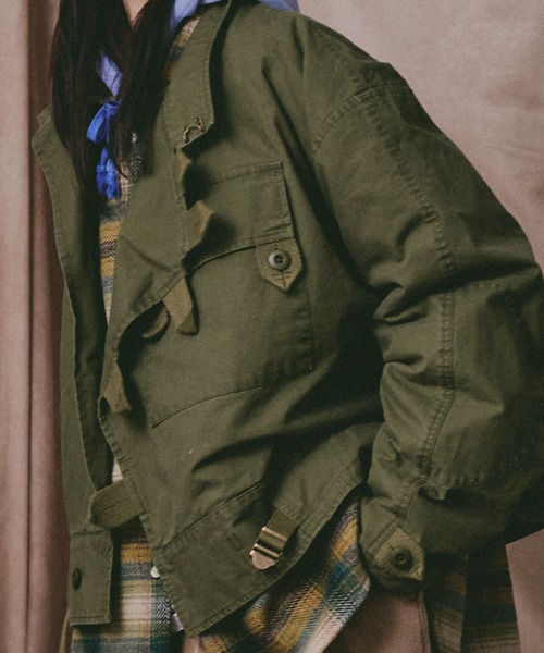 Universal Style Wear（ユニバーサルスタイルウェア）の「Universal Style Wear スウェーデン モトクロスジャケット（ミリタリージャケット・メンズ・ブラック/カーキ・MEDIUM/LARGE/X-LARGE）」の5枚目の写真