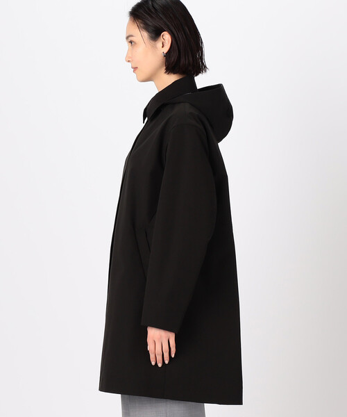 ハイブリッドソロタフタ グレンチェック柄コート（ステンカラーコート