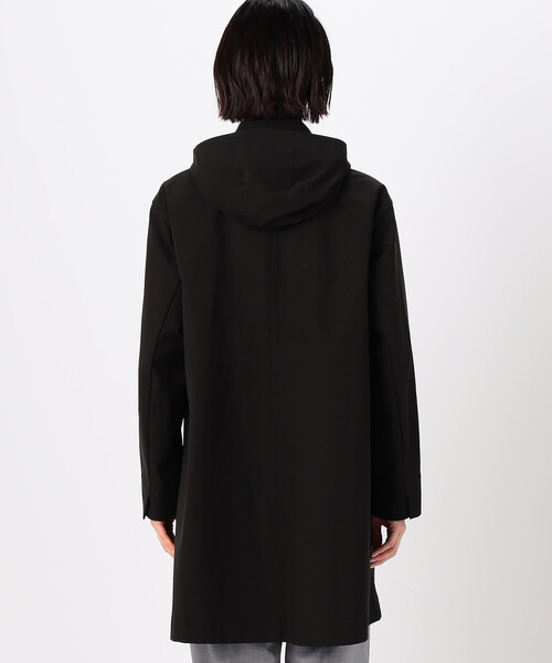COMME CA（コムサ）の「ハイブリッドソロタフタ グレンチェック柄コート（ステンカラーコート・レディース・ブラック・9号/11号）」の9枚目の写真