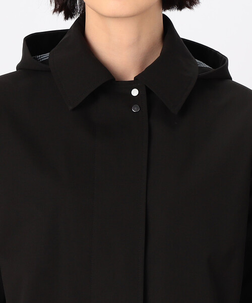 COMME CA（コムサ）の「ハイブリッドソロタフタ グレンチェック柄コート（ステンカラーコート・レディース・ブラック・9号/11号）」の10枚目の写真